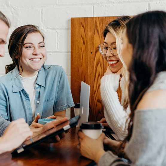 Group of business professionals meeting